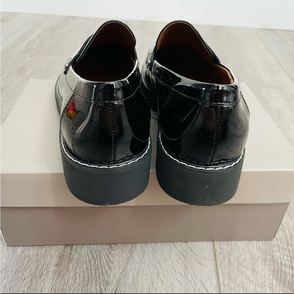 NEW Franco Sarto Cassandra Platform Penny Loafer in Black Patent Leather - Picture 5 of 6